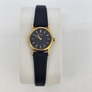 VTG Seiko Women's Watch 20MM Black Dial New Leather Bands Up to 6.5" New Battery